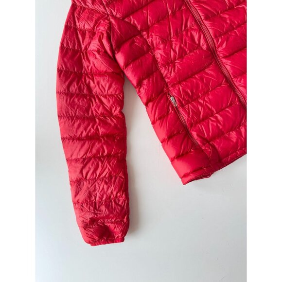 Aritzia TNA Botanie Catalina Red Down Filled Hooded Slim Puffer Jacket, Size S - Picture 8 of 16